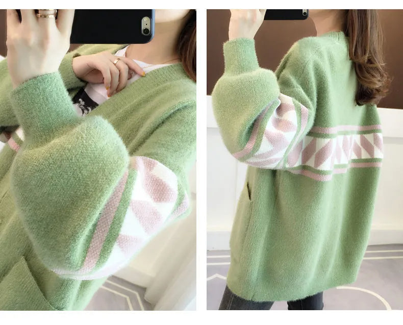 Chic plus size women's sweater, cozy knit, versatile for casual or dressed-up looks.