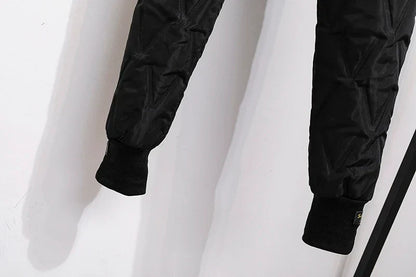 Versatile women's plus size thermal joggers, comfortable for cool weather year-round.