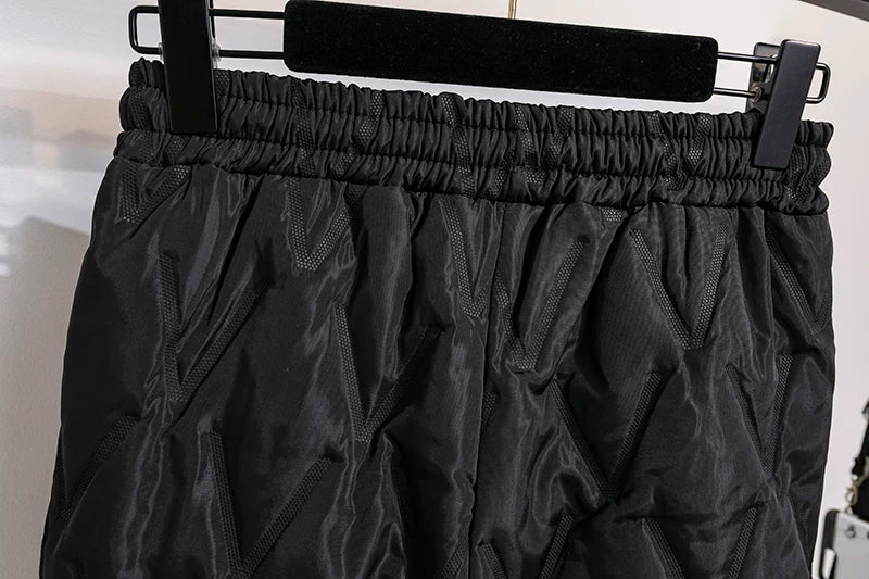 Soft, durable fabric of women's thermal winter pants, plus size for maximum comfort.