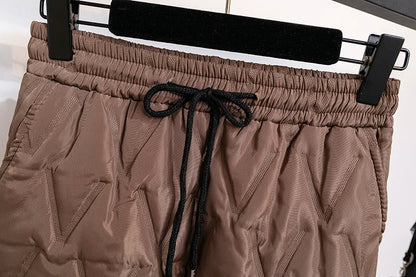Ultra-warm women's thermal winter pants, plus size comfort for extreme cold weather.