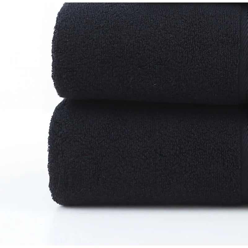 Super soft plush cotton towel set, highly absorbent bath linens for a spa experience.