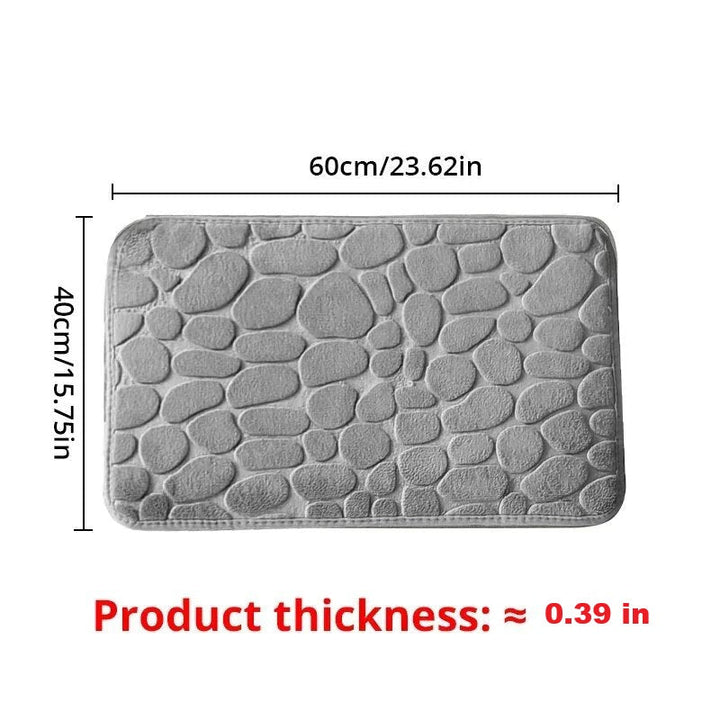 Comfortable & safe memory foam non-slip home mat. Embossed velvet adds style to any room.