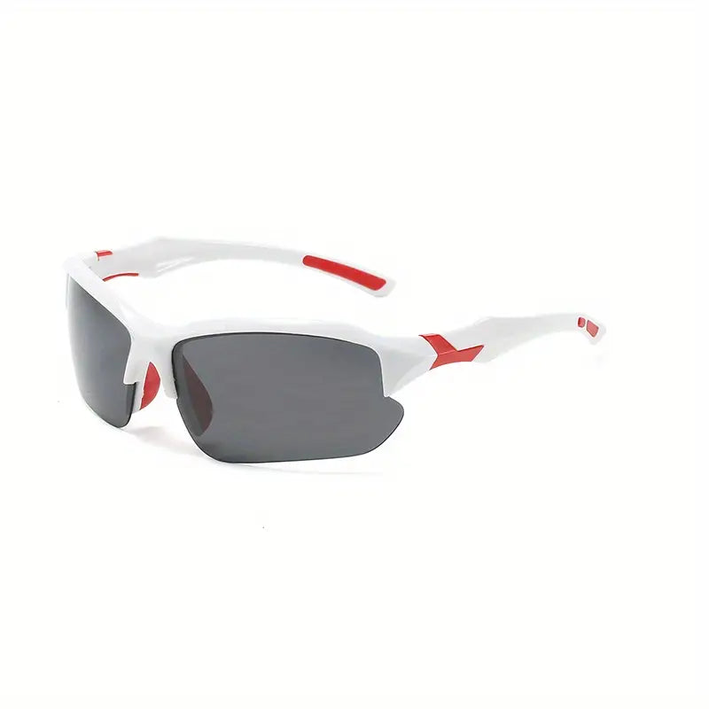 Lightweight polarized cycling glasses for outdoor athletes, enhancing vision and UV protection.