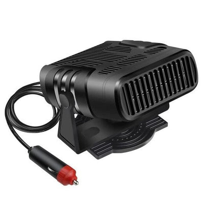 Sleek 12V portable car heater and defroster with adjustable stand for quick interior heating & defrosting.