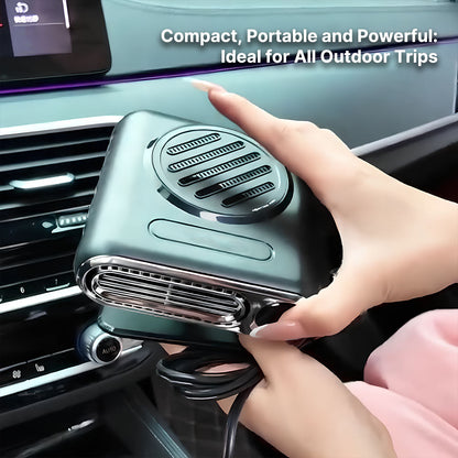 Winter car accessory, portable heater, quickly eliminates fog and ice from car windows