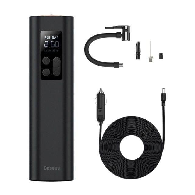 Compact 12V tire inflator for car accessories, outdoor gear, and quick auto maintenance on the go.