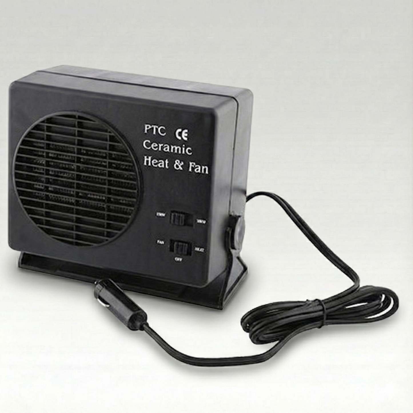 Portable 12V car windshield defroster & heater with retractable handle, PTC ceramic for quick winter warm-up