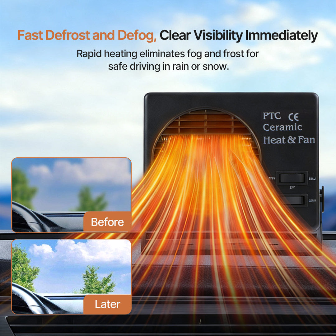 Auto accessories: 12V portable car heater, PTC ceramic technology for efficient winter warm and summer cool airflow
