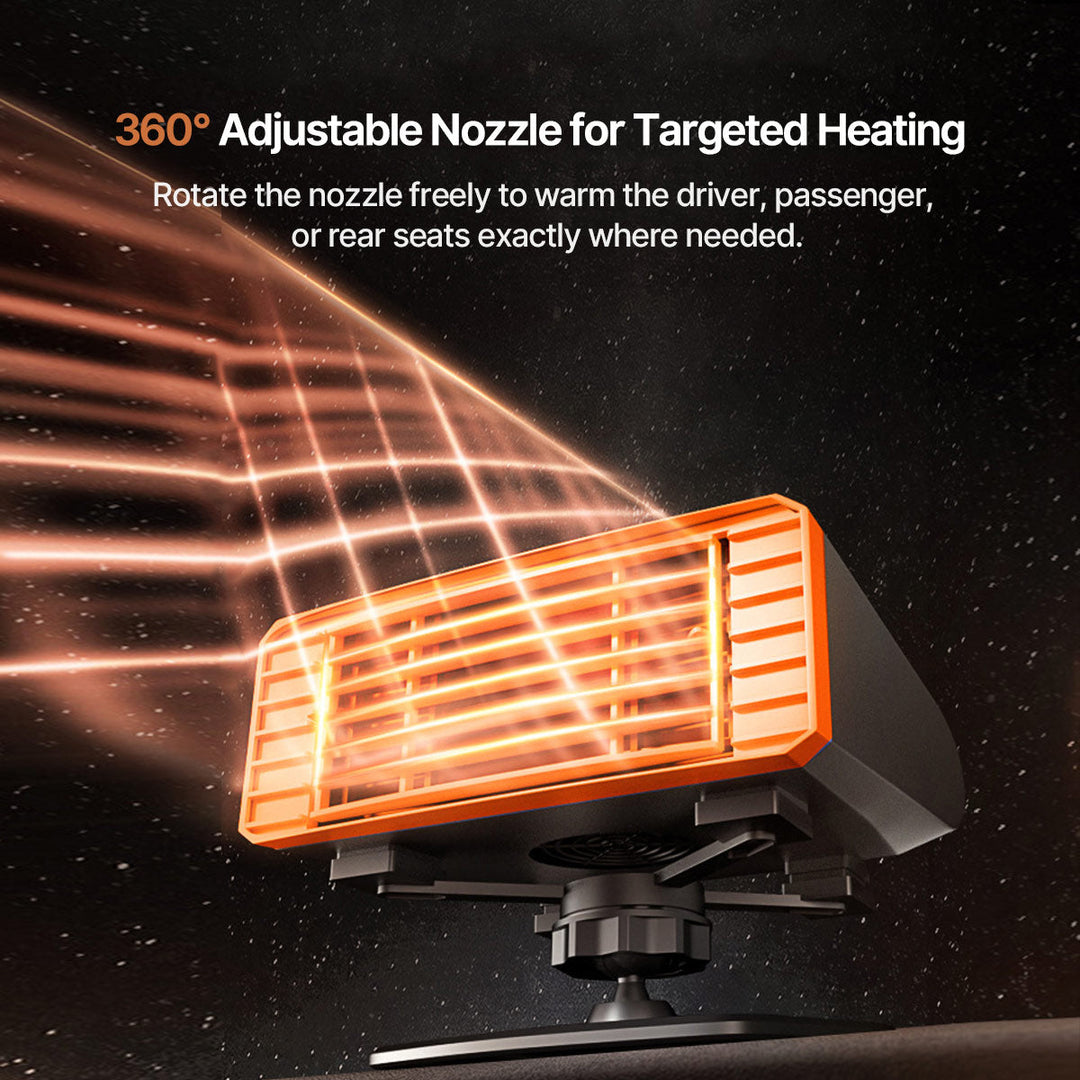Auto heating unit, portable car defroster, designed for quick windshield ice melting
