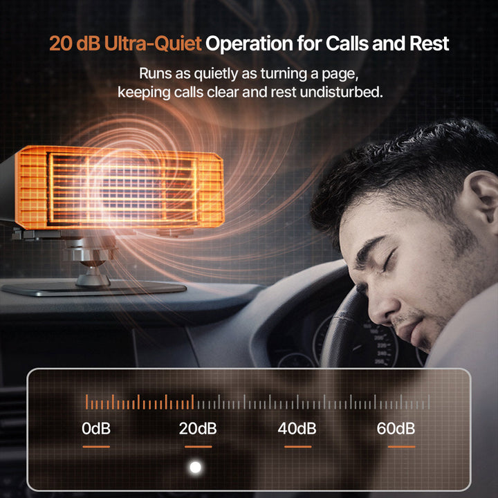Universal vehicle climate control device, 12V/24V car heater & defroster for windshields