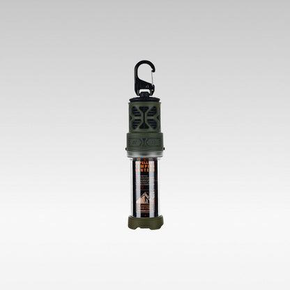 Portable 2-in-1 mosquito zapper and camping lantern, ideal for outdoor lighting and insect repellent.