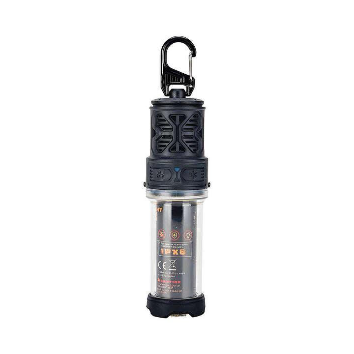 Bright outdoor lighting and effective insect repellent in one portable device.