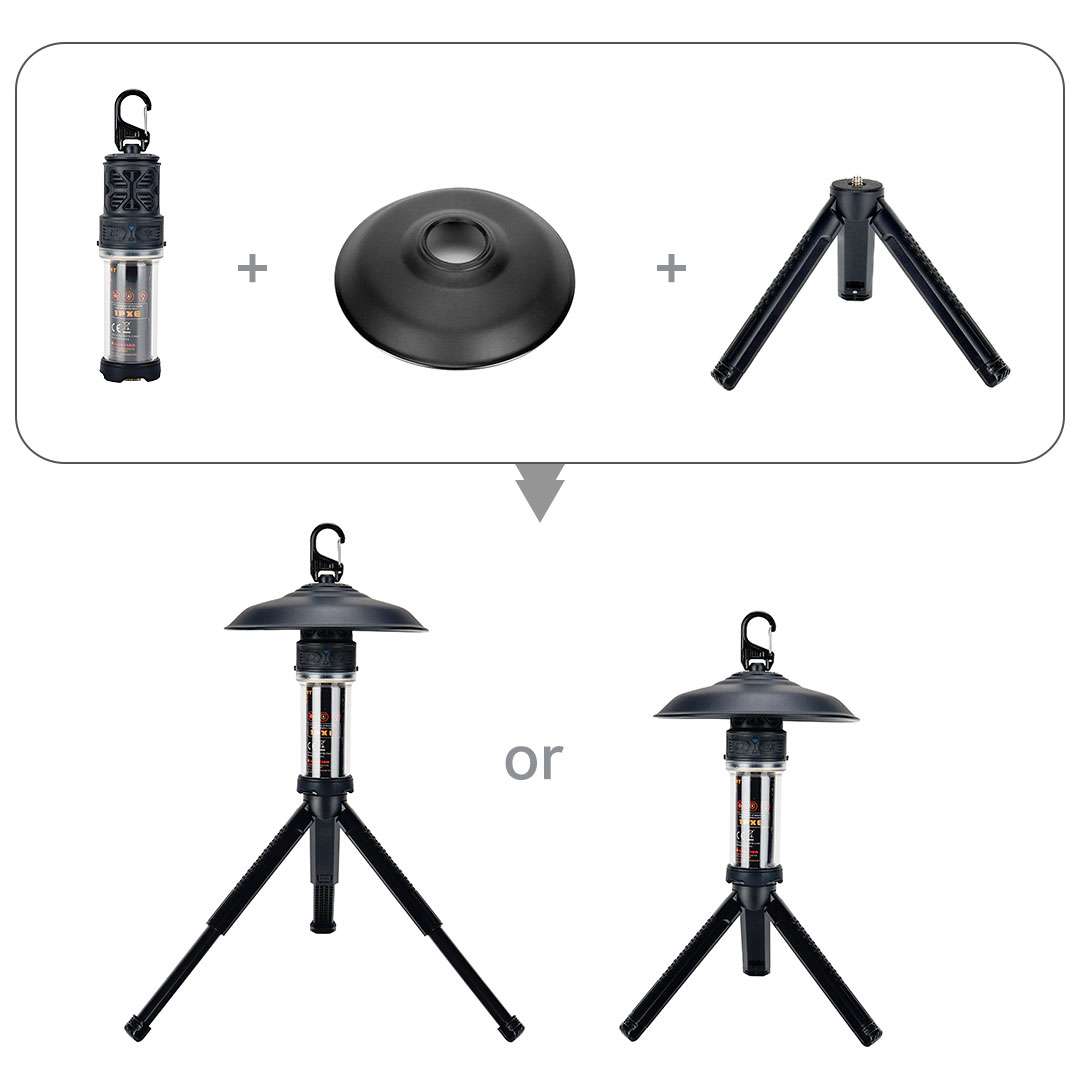 Rechargeable mosquito zapper and portable camping lantern for stress-free outdoor living.