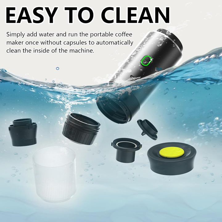 Raverno portable 3-in-1 espresso maker with rechargeable battery, perfect for any travel adventure.