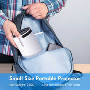 Portable 4K smart projector, your go-to for home theater and outdoor entertainment.