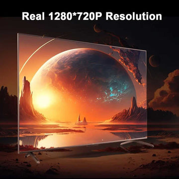 WiFi 4K LED smart projector with auto focus for effortless portable home entertainment.