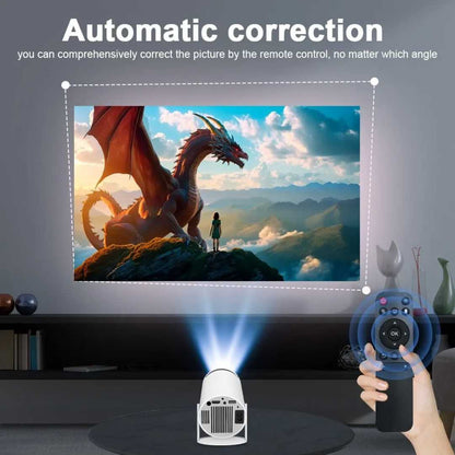 Android 4K portable smart projector, perfect for home theater, outdoor movies, and entertainment.