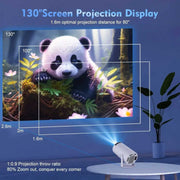 WiFi enabled 4K portable smart projector for ultimate home and outdoor entertainment.