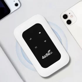 Unlocked 5G mobile Wi-Fi router with SIM card slot & LED display for fast, secure internet access.