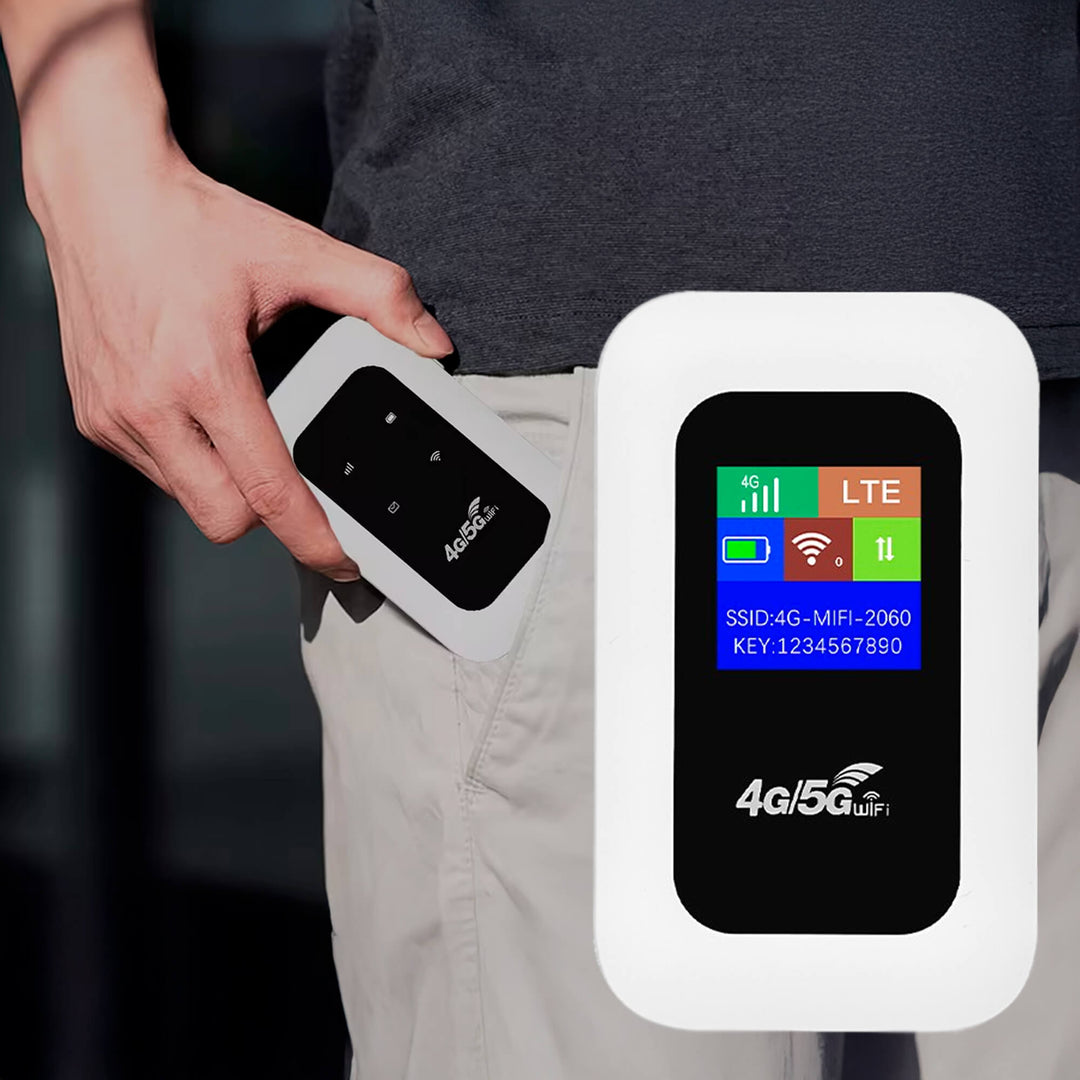 Versatile 5G portable Wi-Fi router. High-speed mobile hotspot for travel, work, and home internet.