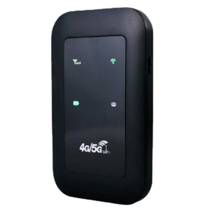 Portable 5G WiFi Router shown, providing ultra-fast mobile hotspot for seamless global wireless internet connectivity.