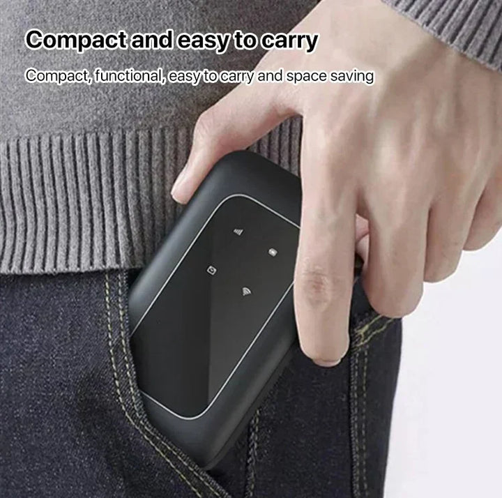 Compact 5G mobile hotspot, perfect travel WiFi solution for high-speed global internet access on multiple devices.