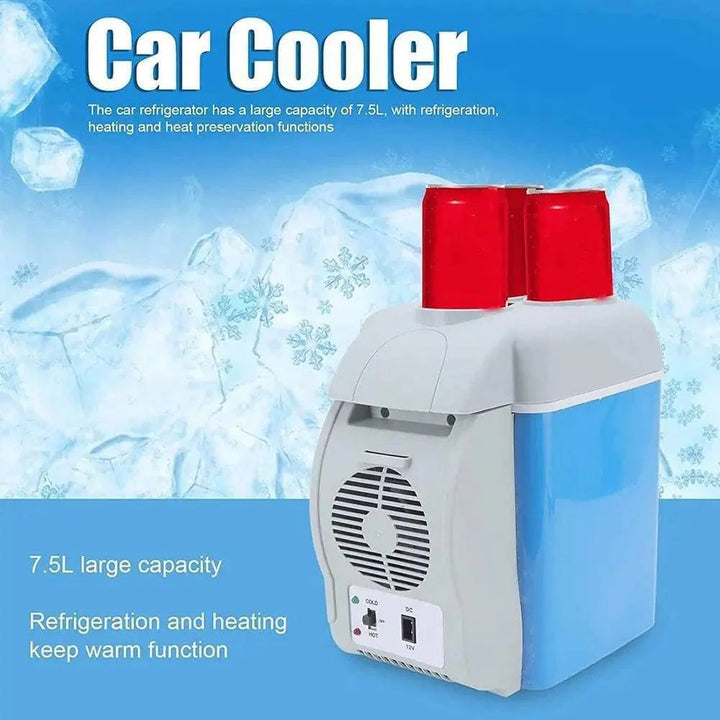 Electric mini cooler and food warmer for car, 12V powered travel accessory