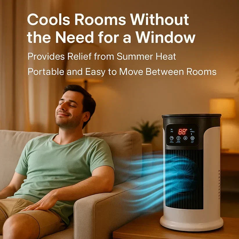 17geartech-bl251017 portable air conditioner delivering quiet, powerful cooling for bedrooms & offices.
