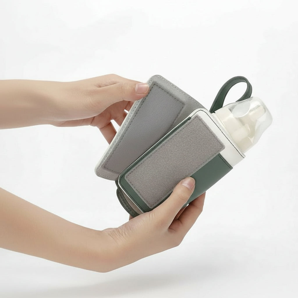 On-the-go baby bottle warmer with USB. Essential for warming infant milk during travel, feeding convenience.