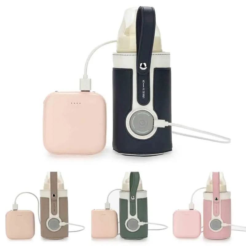 Efficient portable baby bottle warmer. USB powered for travel and daily use, ensuring warm milk for infants.