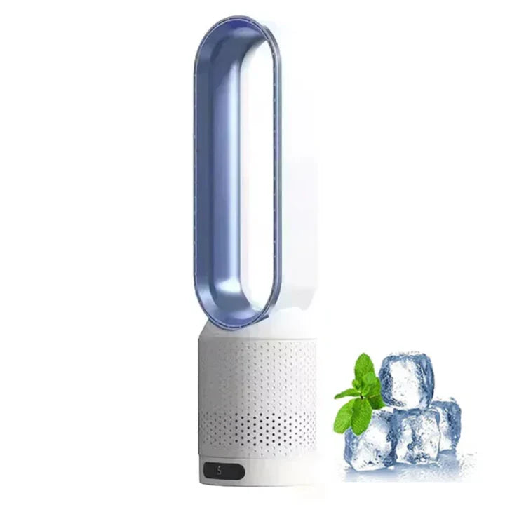 Experience quiet, safe, and purified airflow with this portable bladeless fan. Perfect for a healthy home or office.