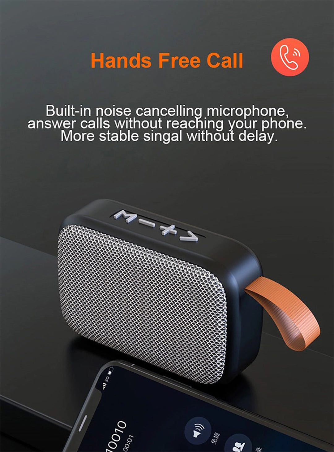 Compact wireless Bluetooth speaker, HIFI 3D stereo audio player. Ideal for portable music.