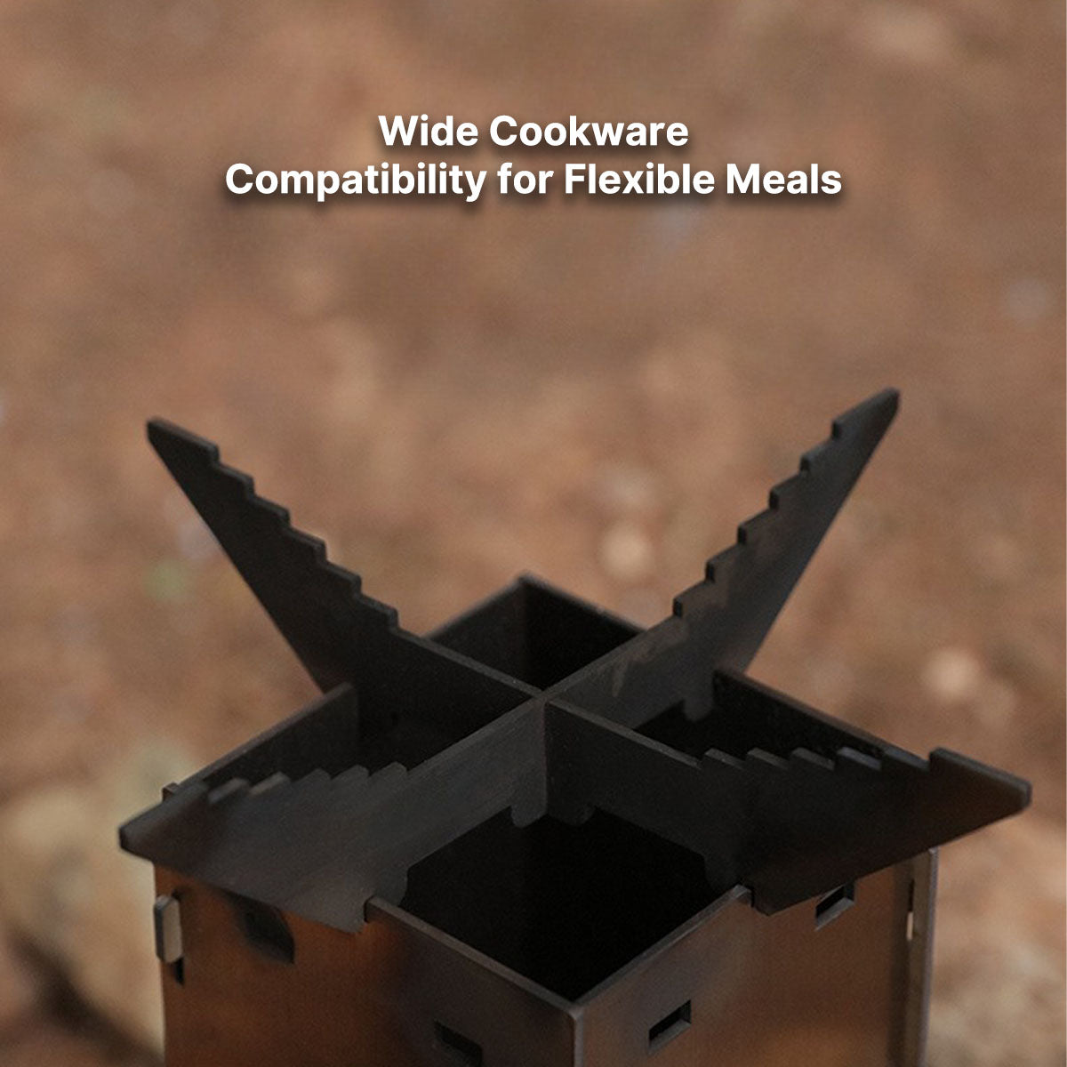 Rocket stove for camping and outdoor activities, portable and efficient heating