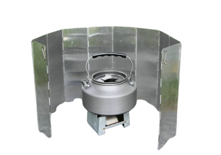 Backpacking stove windshield, lightweight and foldable, for outdoor cooking