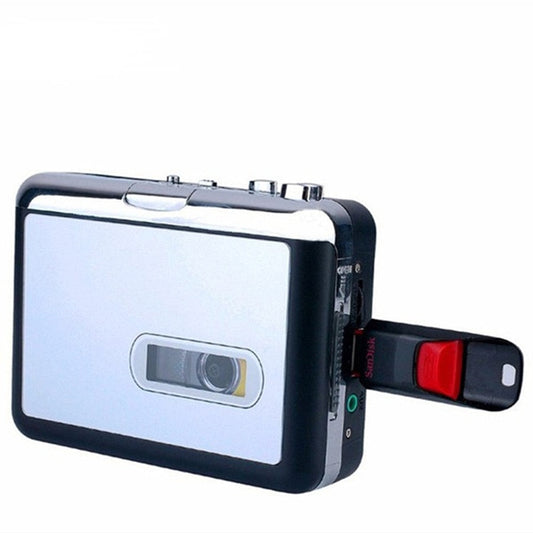 Portable Cassette to MP3 USB converter, archiving vintage music to digital format. Easy tape to digital conversion.