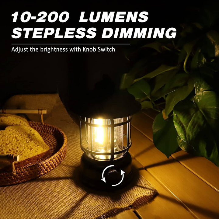 Portable COB rechargeable lantern, stepless dimming, for camping & emergency light