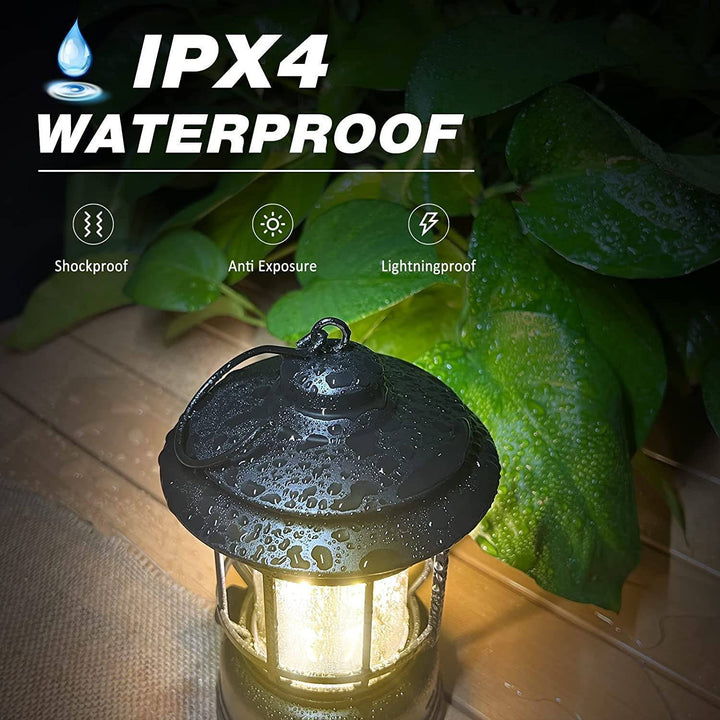 Rechargeable camping lantern featuring bright COB light & stepless dimming