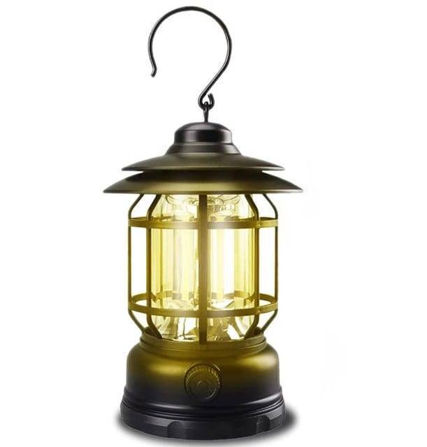 Portable COB rechargeable lantern, stepless dimming control, for reliable outdoor and indoor lighting