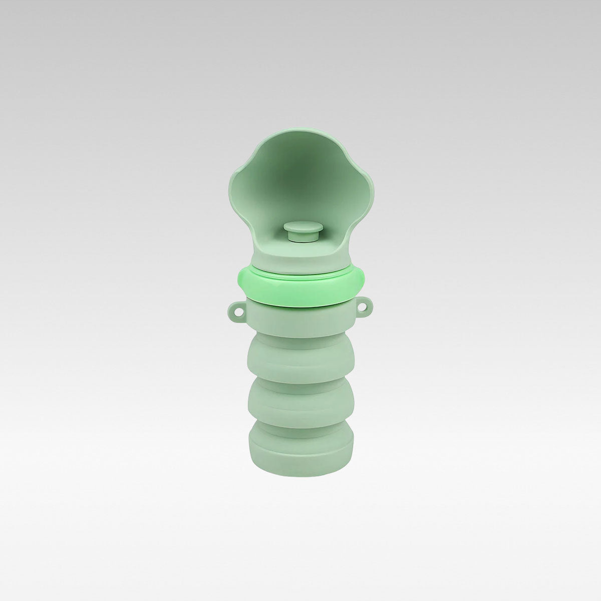 Portable collapsible pet water bottle for dogs, 500ml, blue, leak-proof design