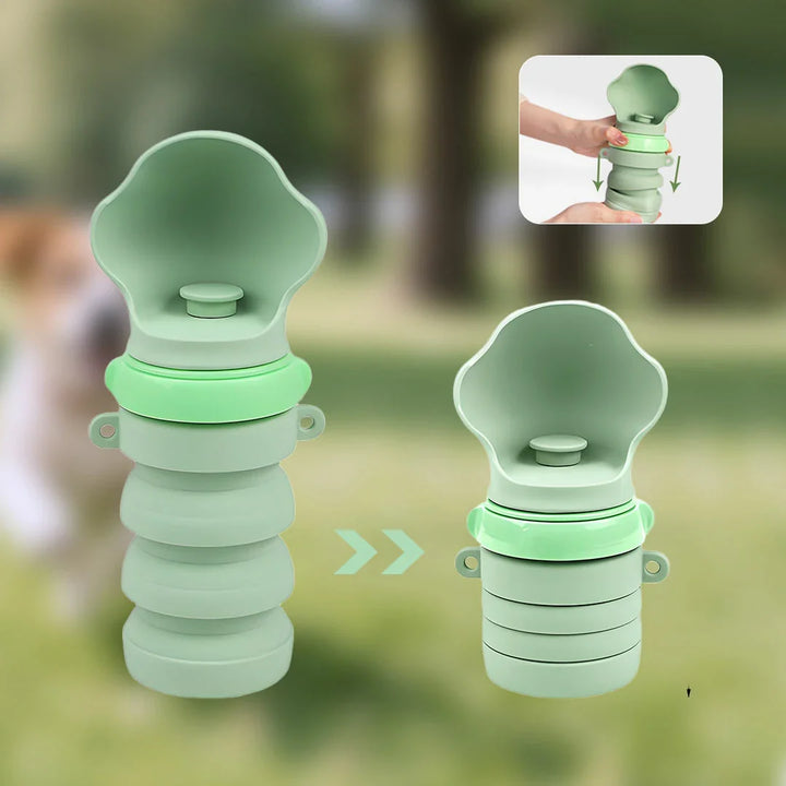 Outdoor pet supplies: Collapsible pet water bottle, 500ml, convenient for travel