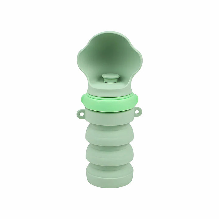 Compact and portable pet water bottle, perfect for hiking with your dog, blue