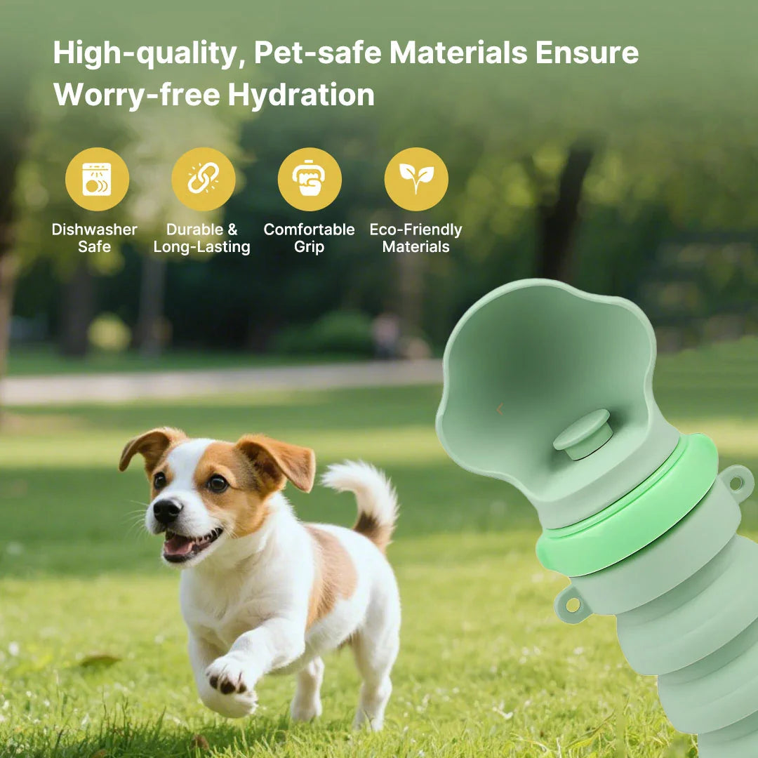 Lightweight pet water bottle, perfect for dog travel and outdoor pet hydration