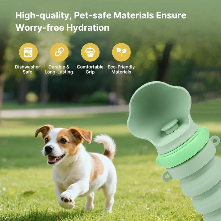 Lightweight pet water bottle, perfect for dog travel and outdoor pet hydration