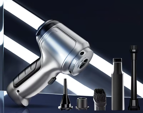Cordless car cleaner with powerful suction, perfect for auto detailing & interior cleaning.