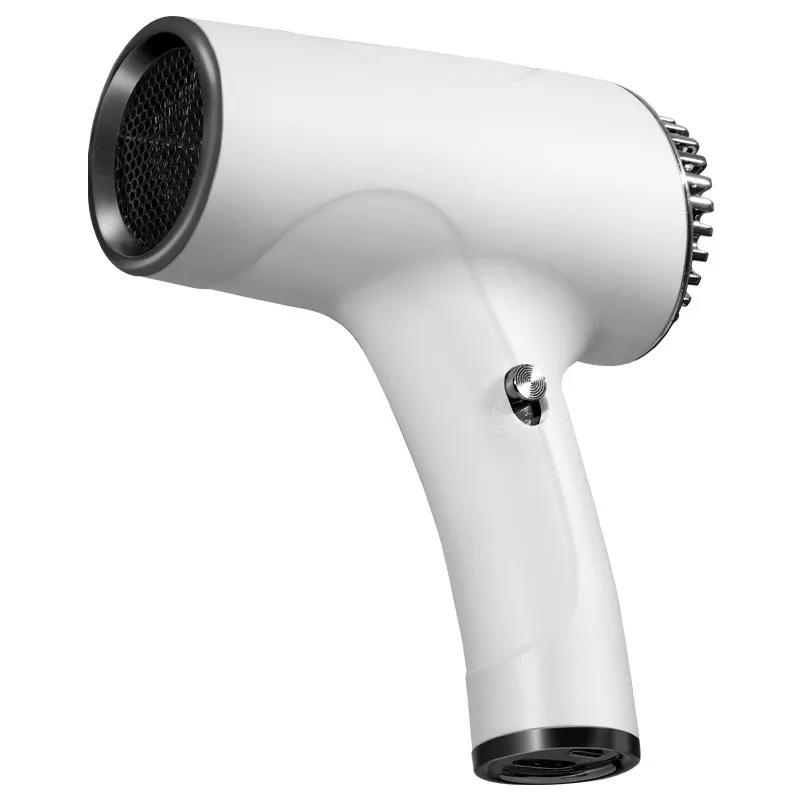 Portable cordless hair dryer, 30,000 RPM for fast drying. Ideal for travel & styling on-the-go.
