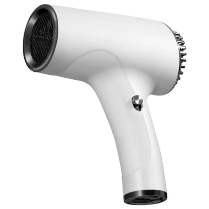 Portable cordless hair dryer, 30,000 RPM for fast drying. Ideal for travel & styling on-the-go.