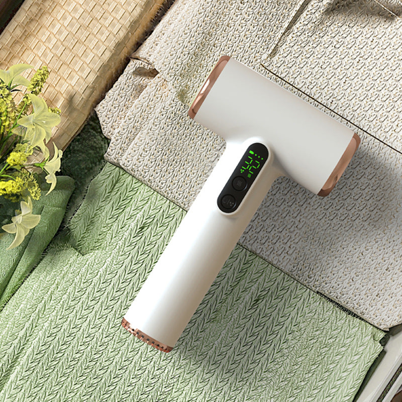 Compact travel hair dryer, cordless & USB rechargeable. Essential personal care styling tool for trips.