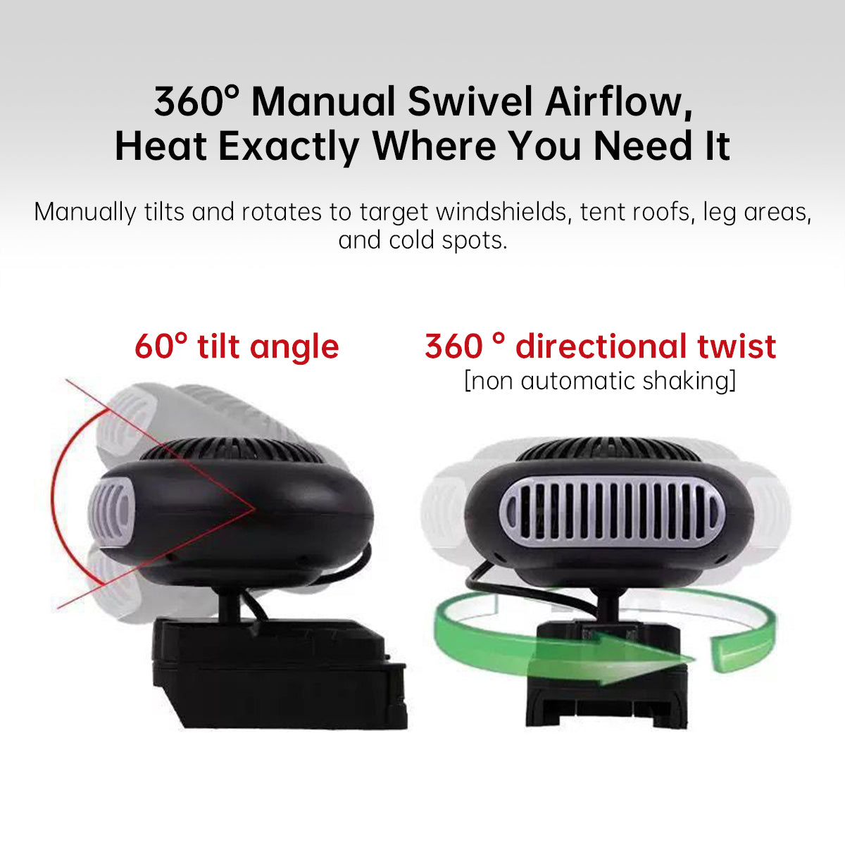 Personal portable heater, featuring instant 3-second heat, great for desks, garages, or outdoor patios.