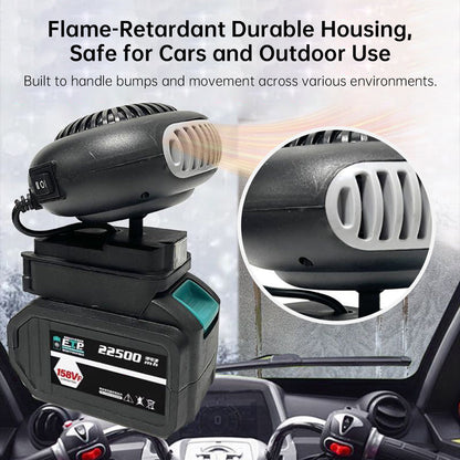 Durable portable heater, delivering 3-second fast heat for camping, outdoor events, or indoor comfort.