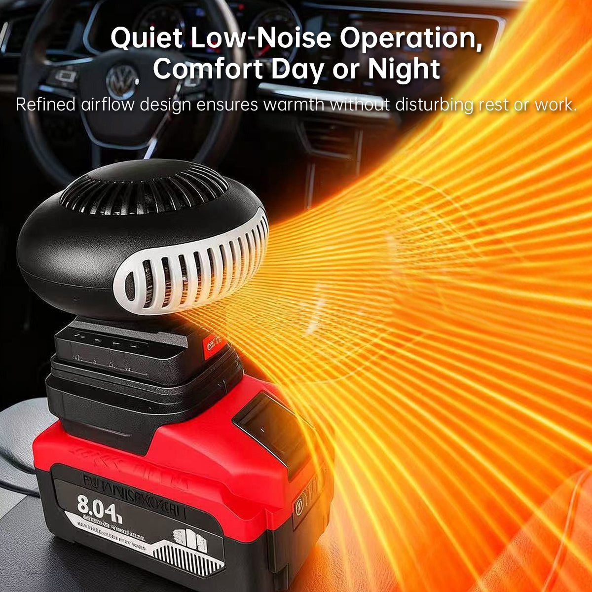 Emergency portable heater, offering reliable 3-second fast heat when electricity is unavailable or limited.